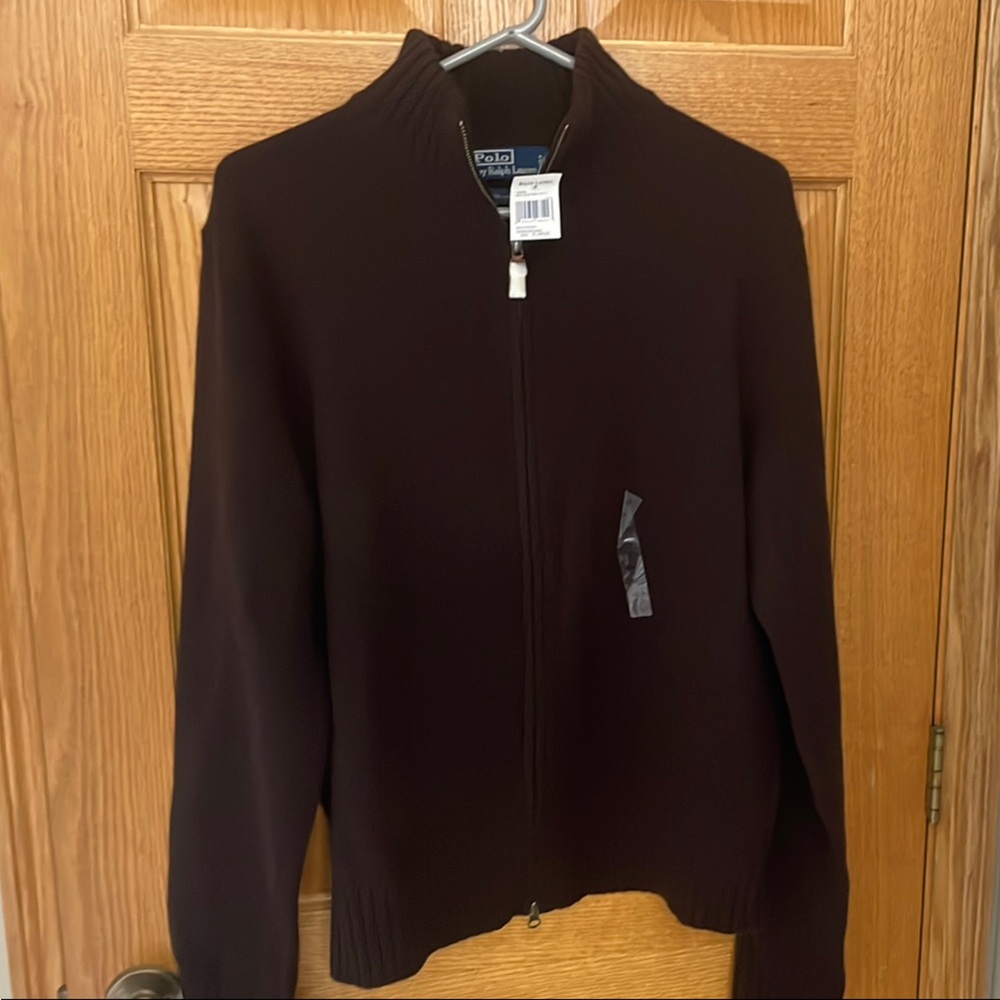 Ralph Lauren Dark Brown Zip-Up Sweater